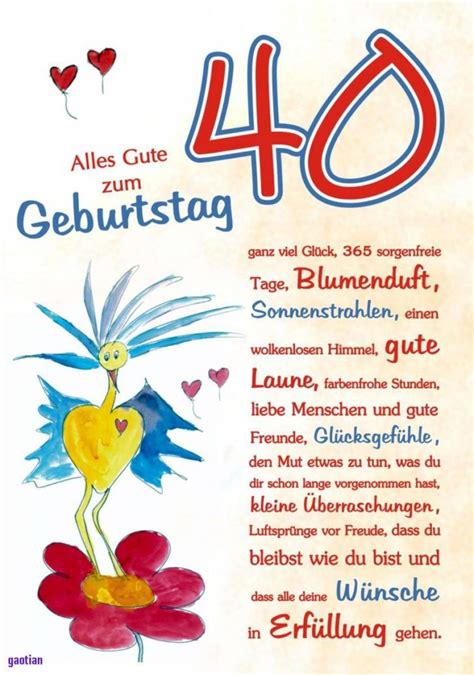 spruch zum 40 geburtstag frau|40 jahre geburtstag sprüche.